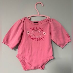 NFL Chicago Bears Football Pink Baby Girl Onesie, Baby Girl Size 3-6 months